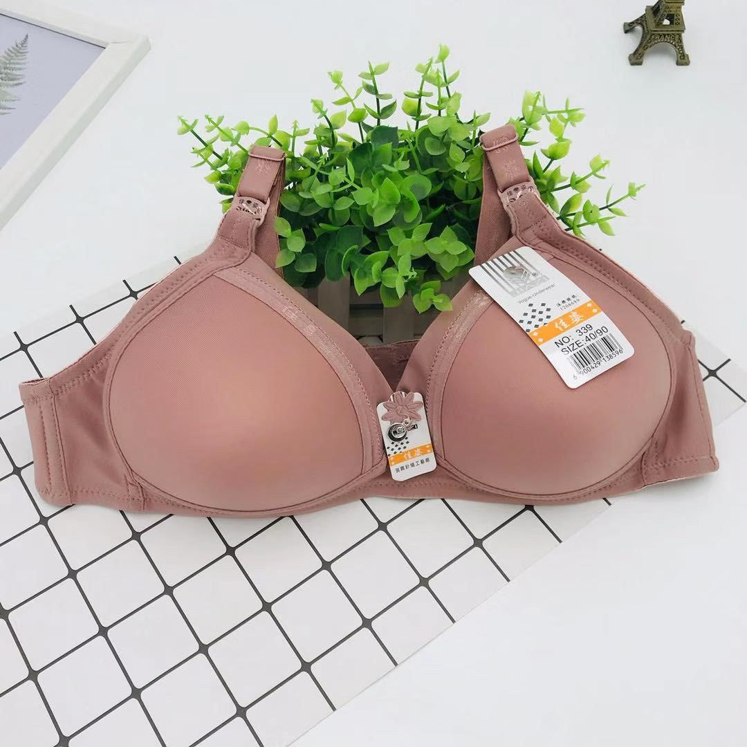 Glossy Wireless Mom Double Breasted Cup Everyday Bras
