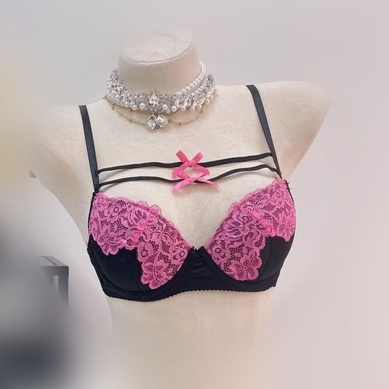 Chest Pad Soft Steel Ring Lace Lingerie Sets
