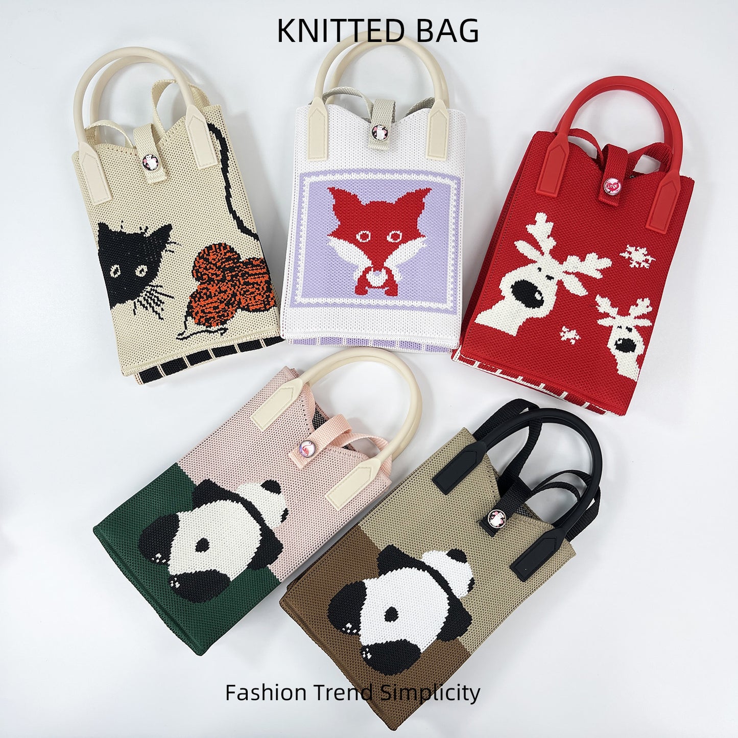 Pretty Knitted Mobile Mason Korean Mini Bags