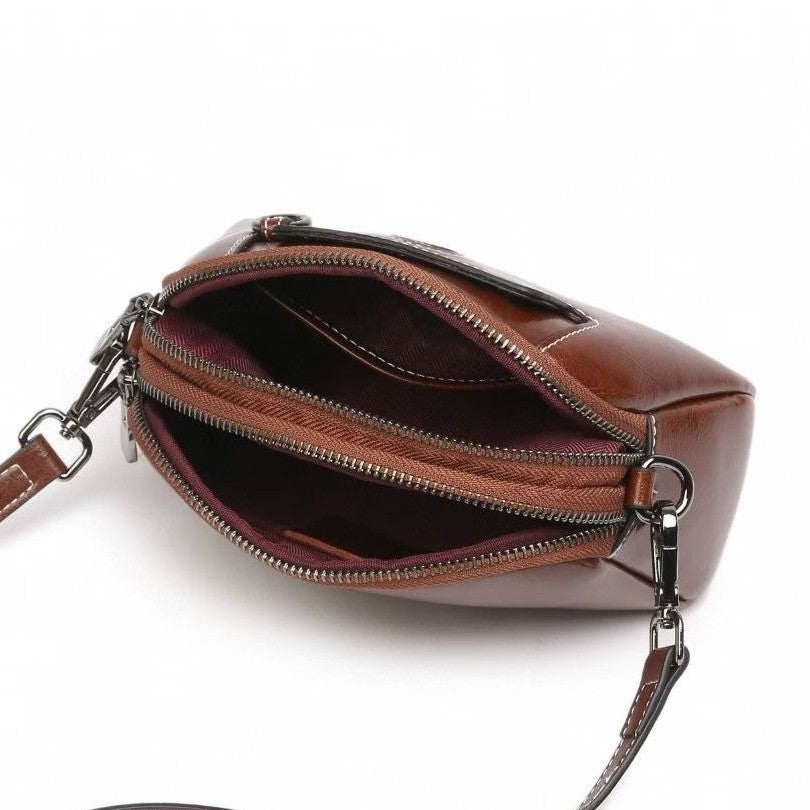 Women's Change Mahjong First Layer Cowhide Single Women's Messenger Bag