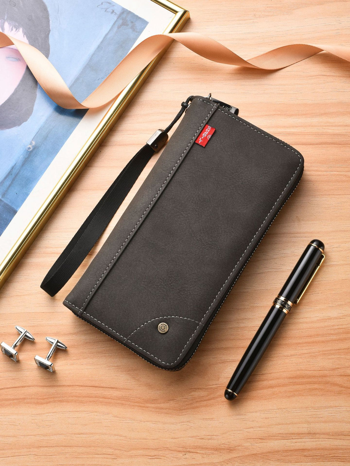 Men's Long Trendy Multi Slots Retro Large Men's Wallet