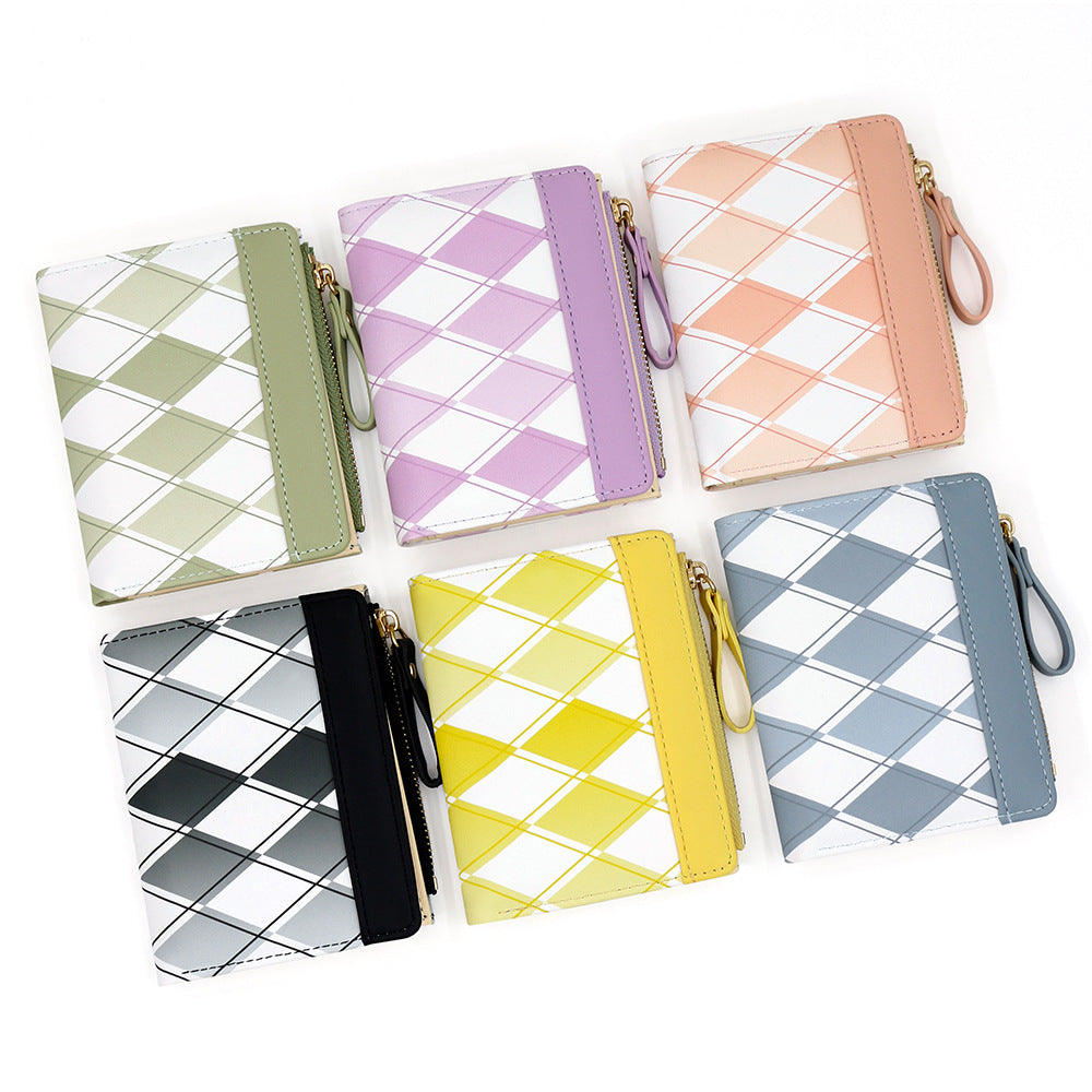 Women's Exquisite Embossed Two Fold Folding Side Bags