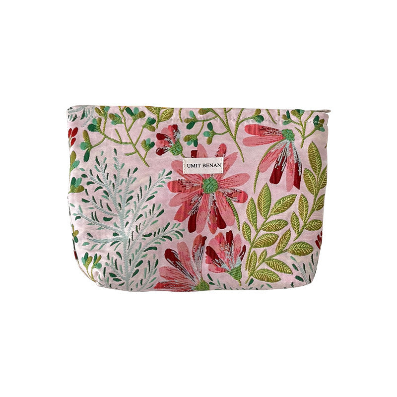 Slouchy Fashion Flower Storage Large Capacity Makeup Bag