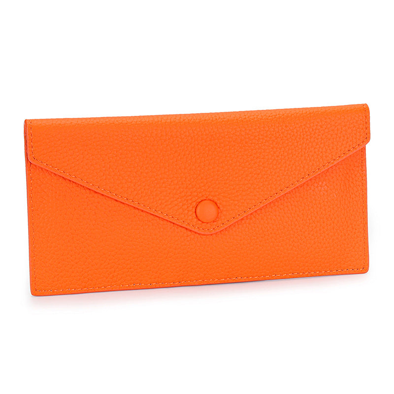 Women's First Layer Cowhide Long Leather Large Ladies Wallet