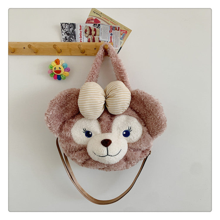 Plush Cartoon Make-up Cute Portable Big Face Street Fashion Cat Bags