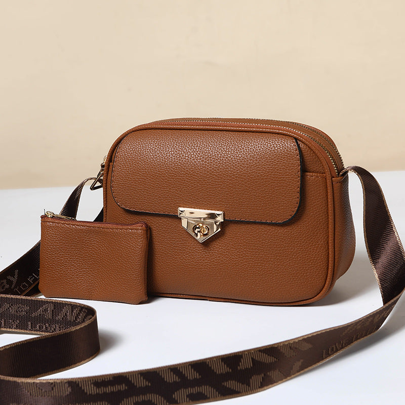 Women's Two-piece Soft Surface Classic Style High-grade Bags