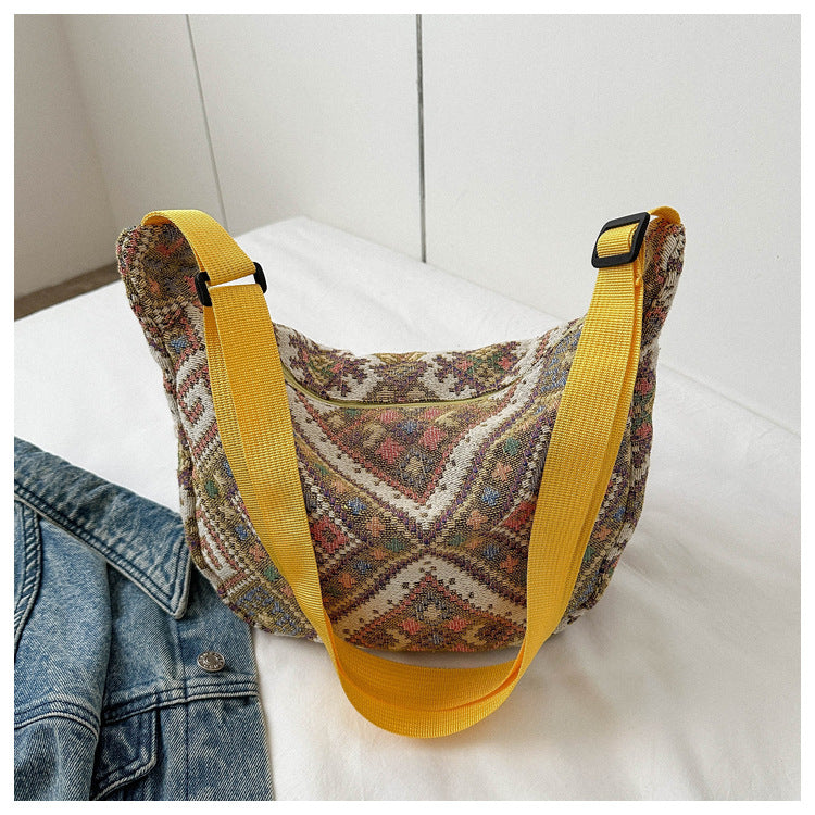 Style Retro Fashion Design Large Capacity Texture Women's Shoulder Bag