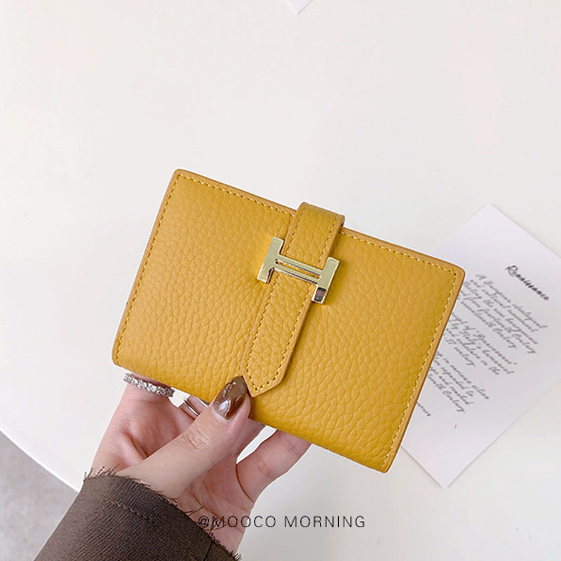 Women's Layer Leather Multiple Slots Light Luxury Mini Card Holder