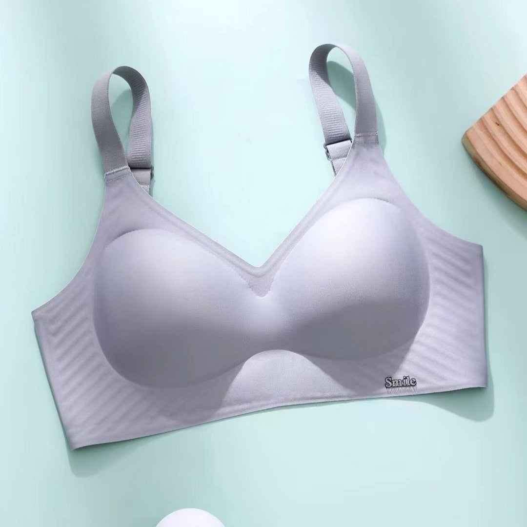 Palm Cup Glossy Jelly Underwear Wireless Soft Support Bras