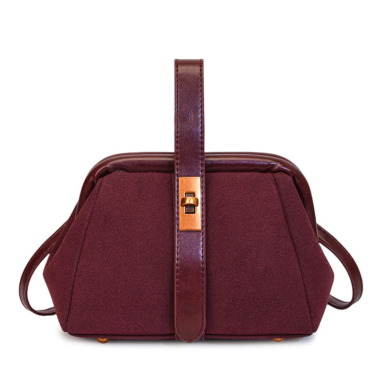 Women's Textured Deerskin Veet Personality Underarm Trendy Women's Shoulder Bag