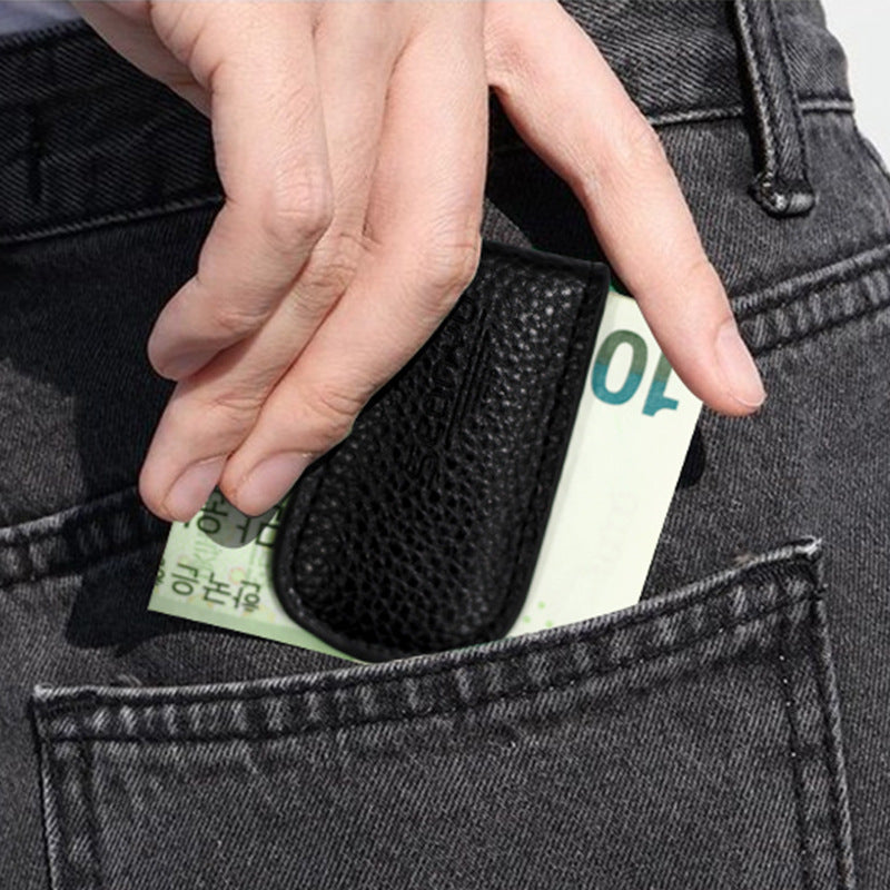 Clip Strong Magnetic Change Paper Money Ticket Men's Wallet