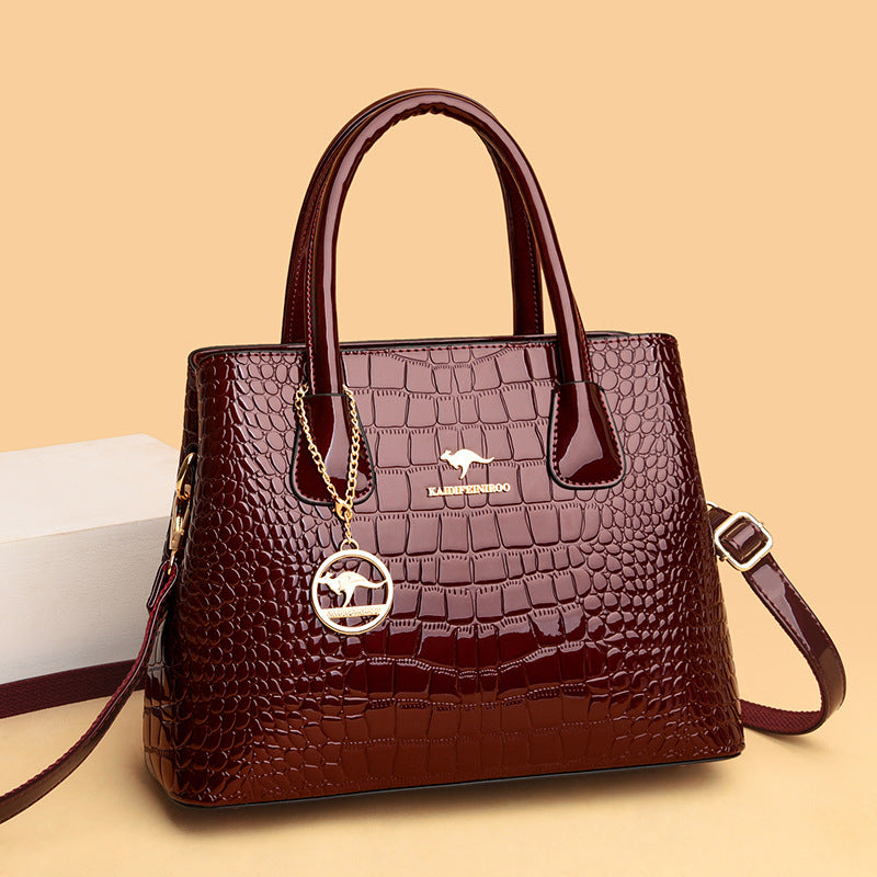 Durable Comfortable Women's Patent Leather Glossy Handbags