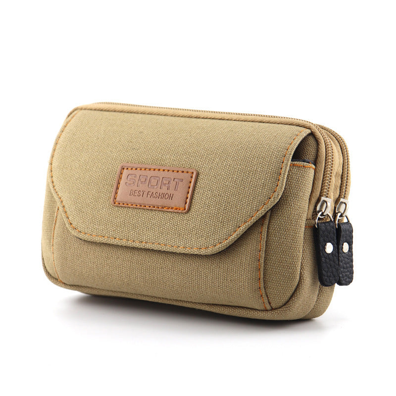 Men's Comfortable Mobile Cell Canvas Pannier Bags