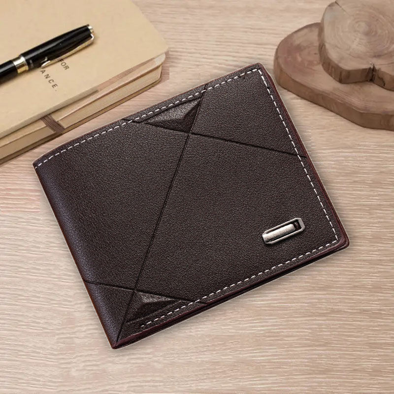 Men's Slots Fashion Leisure Male Youth Two Fold Horizontal Men's Wallets
