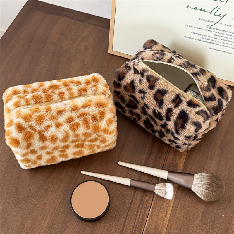 Large Capacity Plush Pencil Cosmetics Storage Portable Bags