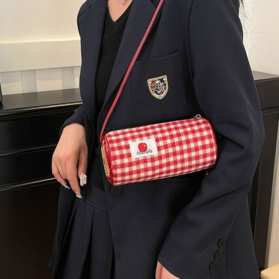 Wind Plaid Storage Good-looking Exquisite Underarm Western Style Shoulder Bags