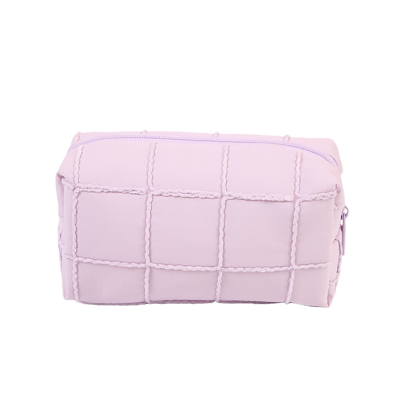 Large Capacity Quilted Style High-grade Portable Toiletry Makeup Bag