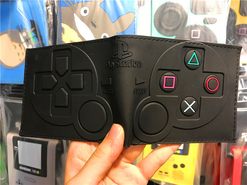 Men's Unique Cool Short Gray Bifold Coin Purses