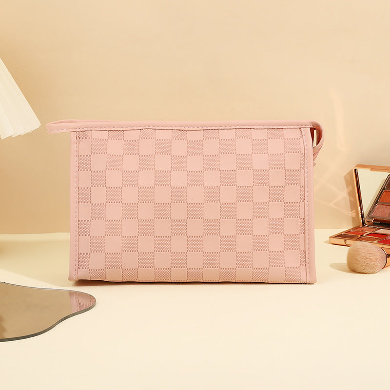 Women's High-grade Chessboard Storage Waterproof Portable Makeup Bag