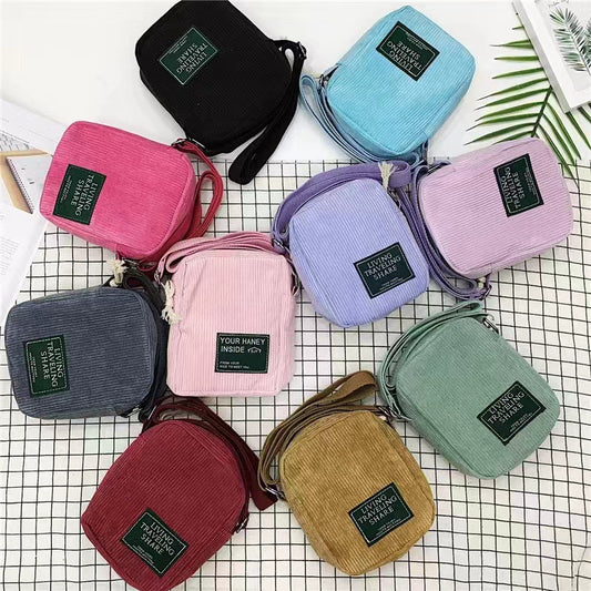 Women's Corduroy Retro Easy Matching Mini Cloth Crossbody Bags