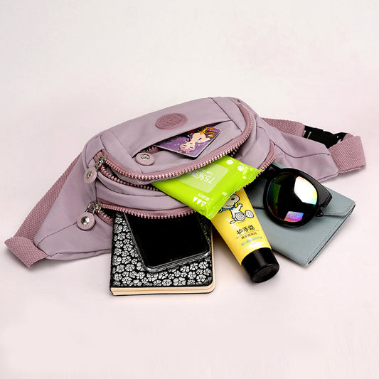 Female Fashion Printed Nylon Fabric Mobile Crossbody Bags