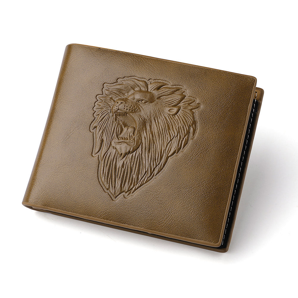 Men's Good-looking Short Boys Embossed Multiple Slots Men's Wallets