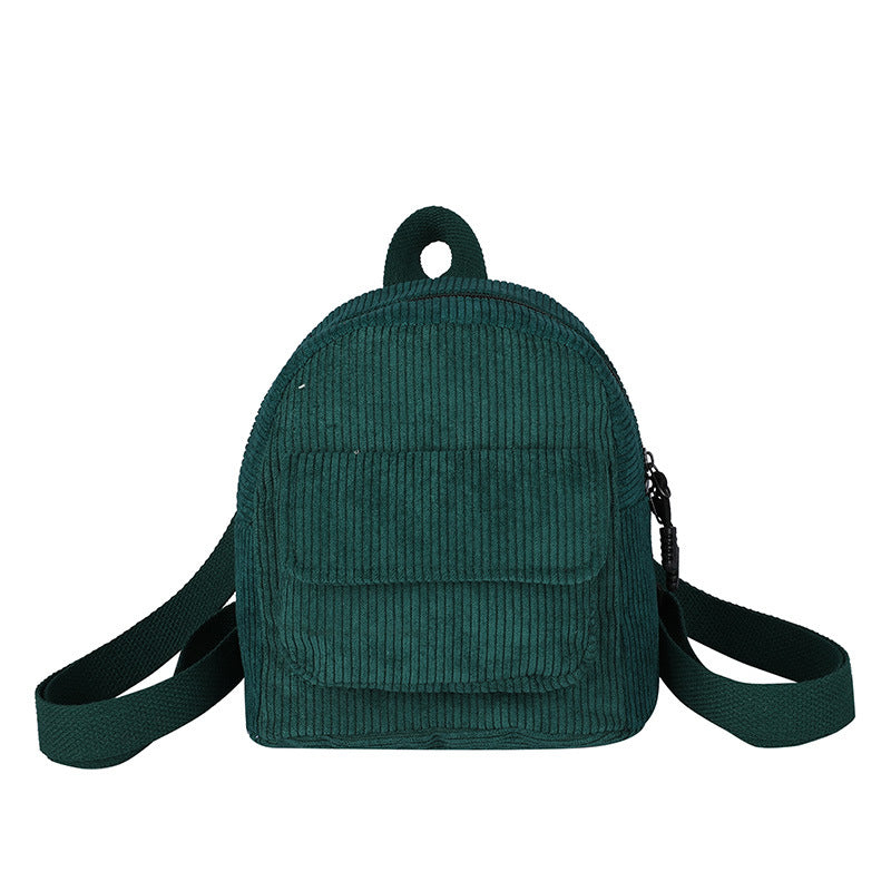Women's Corduroy Trendy Cool Style University Backpacks