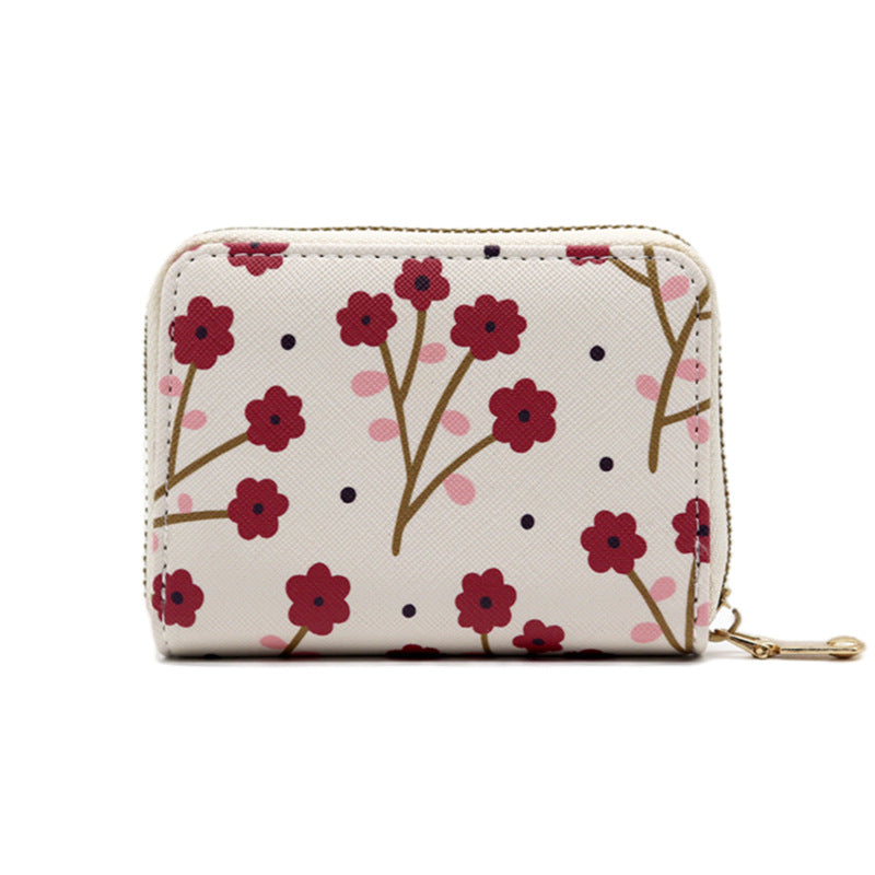 Women's Expanding Style Floral Clamp Simple Card Holder