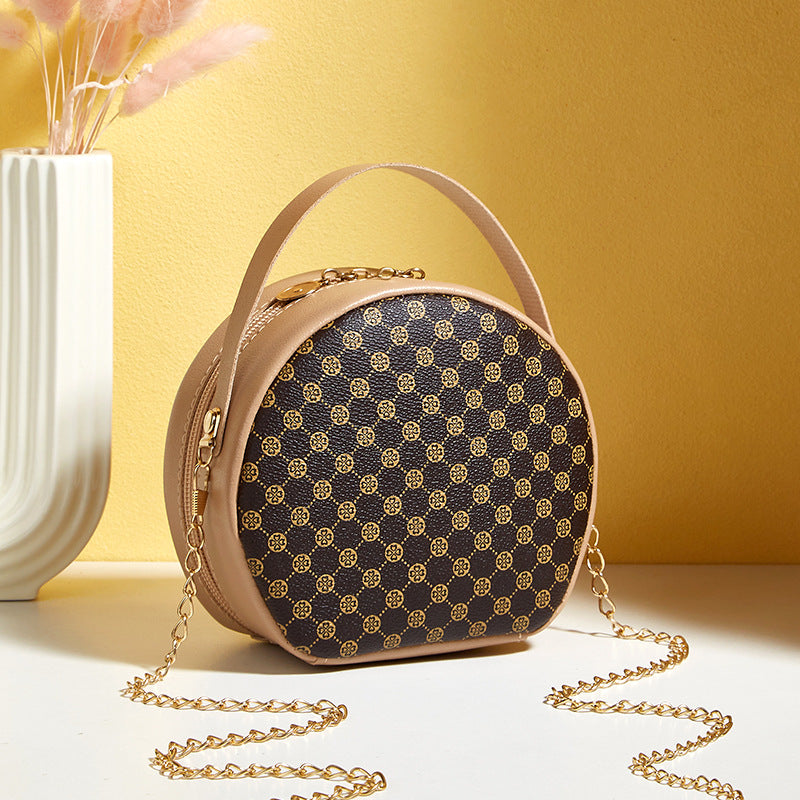Women's Minority Design Round Trendy Contrast Color Ladies Bags