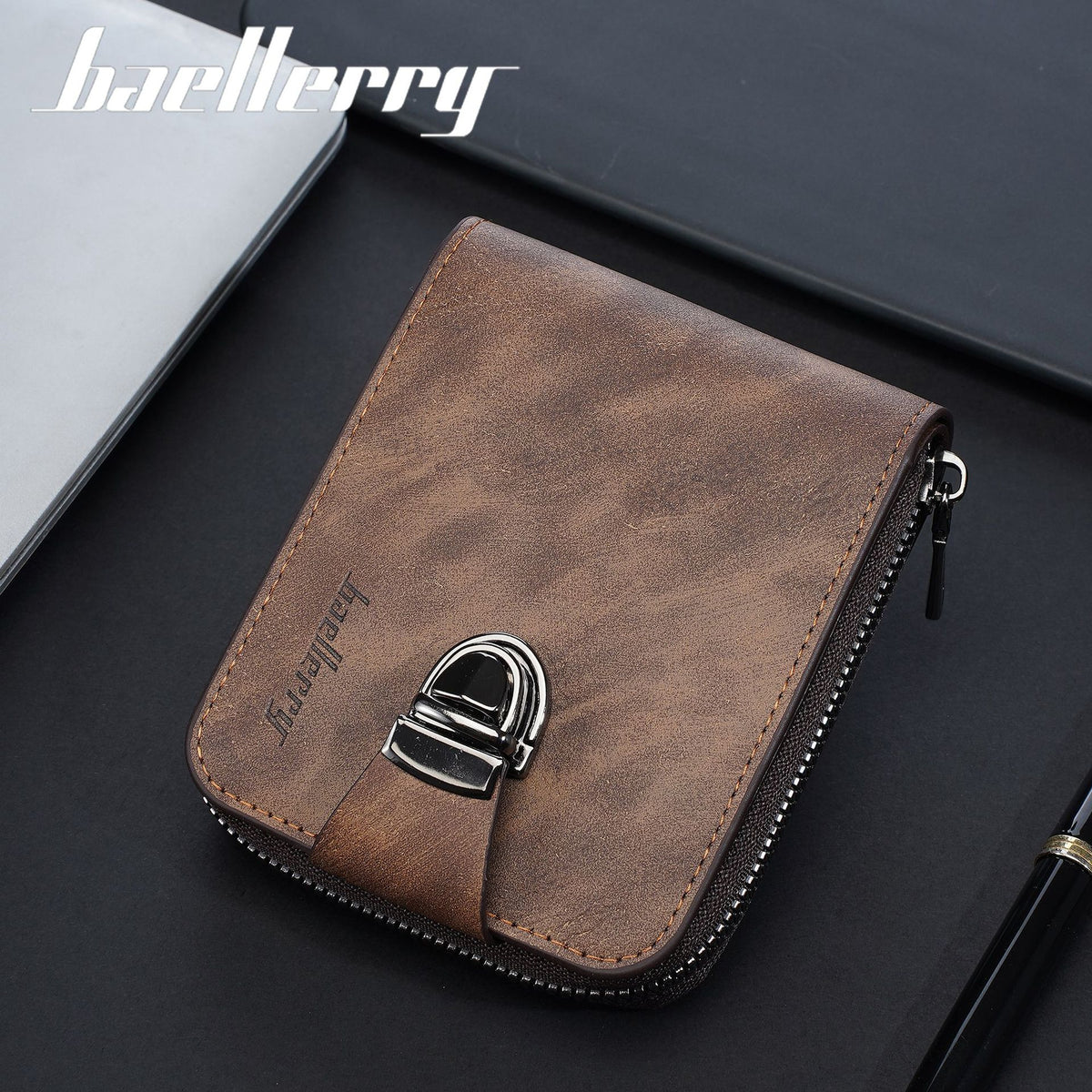 Men's Short Retro Credit High-grade Zipper Coin Purses