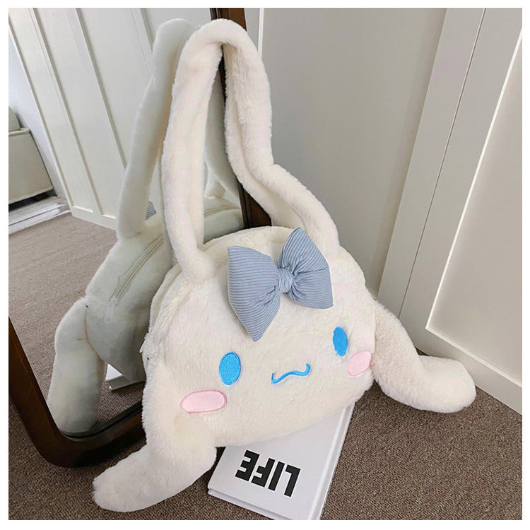 Women's Cute Cartoon Doll Large Capacity Plush Handbags
