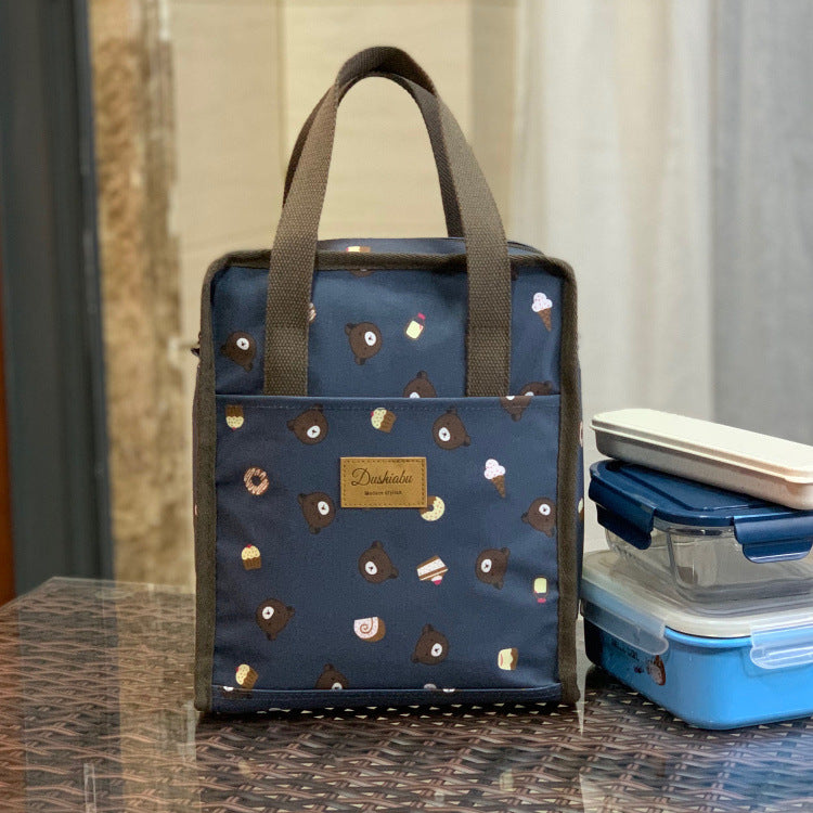 Korean Style Waterproof Thermal Preservation Lunch Box Octave Music Gun Handbags