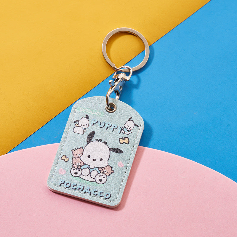 Rectangular Community Control Protective Elevator Leather Card Holder