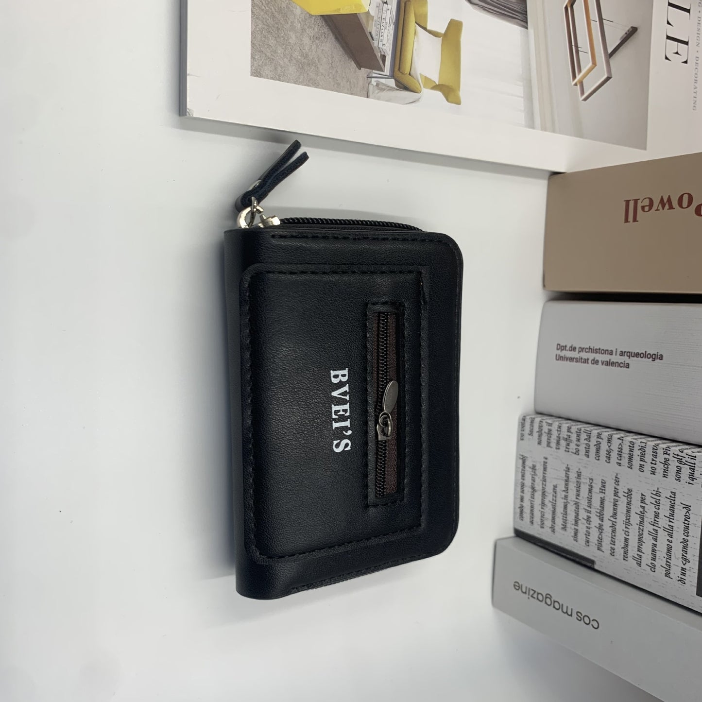 Men's Popular Expanding Document Fashion Zipper Card Holder