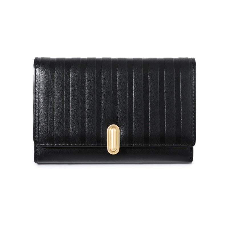 Women's Striped Embossed Short Fashion Clutch Bags