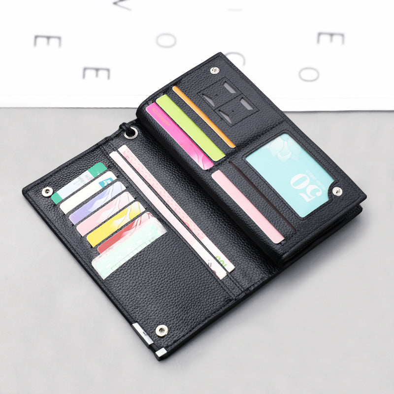 Men's Zipper Fashion Mobile Large Capacity Long Business Simple Handbags