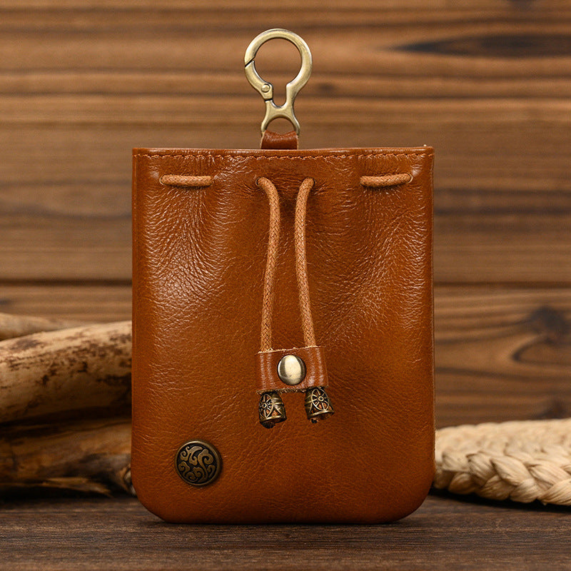 Women's & Men's & Crazy Horse Leather Handmade Broken Sier Purses