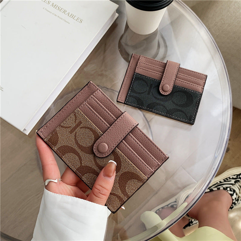 Classic Women's One-piece Mini Exquisite Design Card Holder
