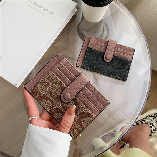 Classic Women's One-piece Mini Exquisite Design Card Holder