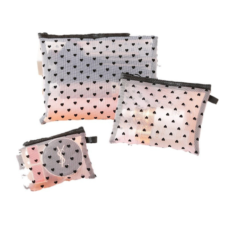 Versatile Portable Mini Mesh Size Makeup Cosmetic Bags