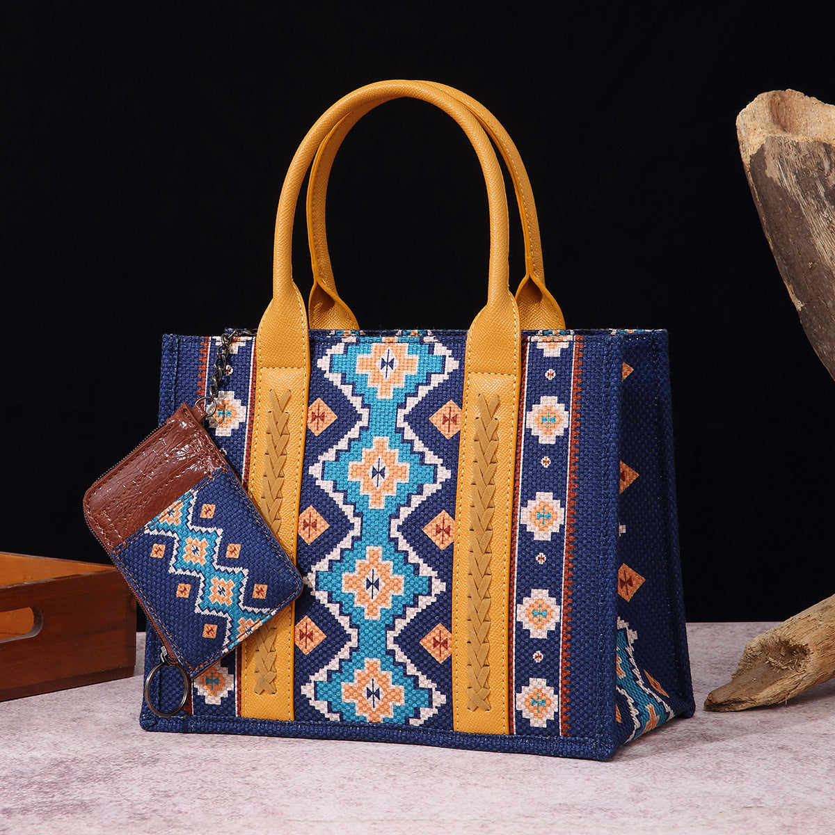 Women's Vintage Cotton Linen Printed Western One Crossbody Bags