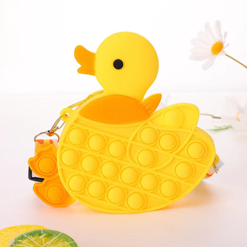Women's & Children's & Cartoon Little Yellow Duck Mouse Coin Purses