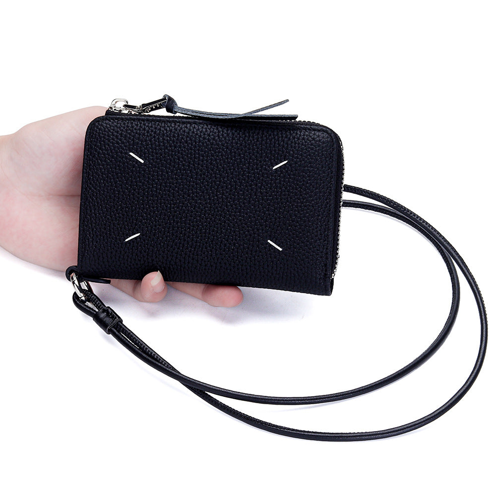Women's Halter Short Multiple Slots Zipper Leather Ladies Wallet