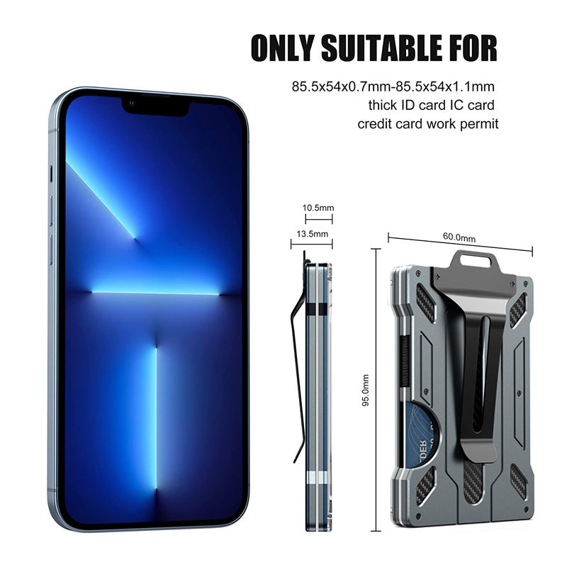 Alloy Transparent Badge Metal Work Permit Card Holder