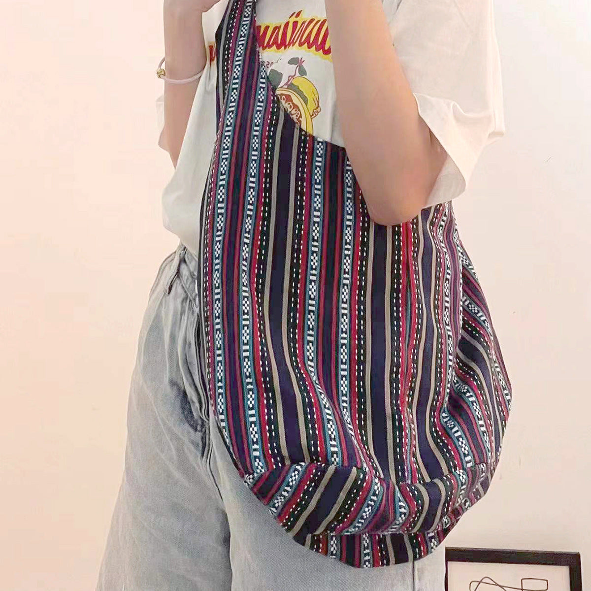 Women's Vintage Aztec Portable Cotton Linen Canvas Handbags