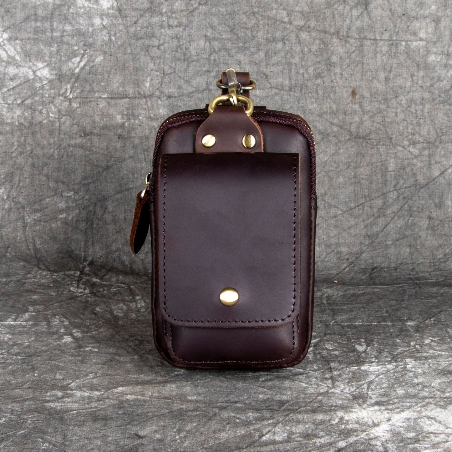 Men's Crazy Horse Leather Genuine Retro Leisure First Layer Men's Waist Packs