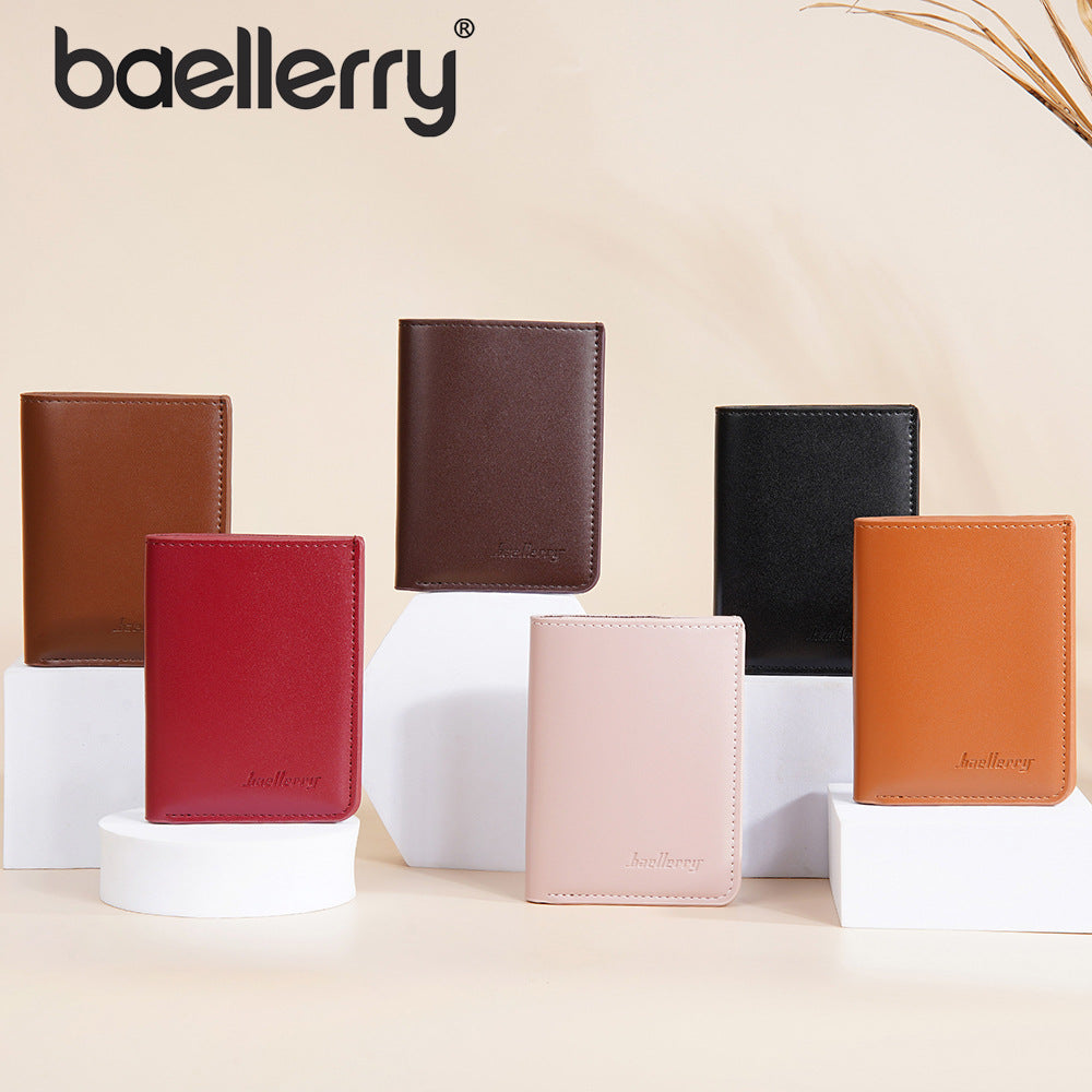 Women's & Men's Neutral Short Dopamine Color Mini Slot Ladies Wallet
