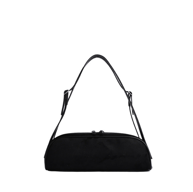 Women's Simple Soft Leather Commuter Underarm Bucket Bags
