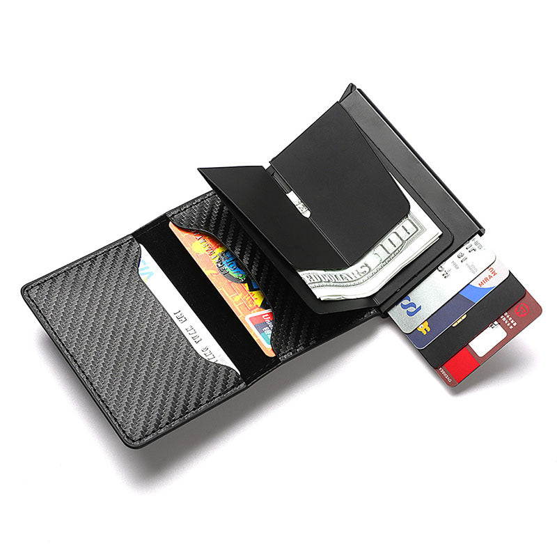 Men's Fiber Multiple Slots Pinball Aluminum Box Card Holder