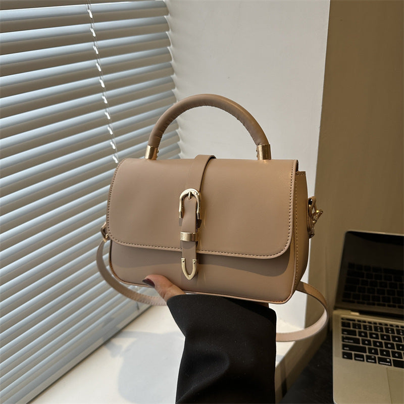 Korean Style Fashion Retro Solid Color Simple Commute Elegant Bags
